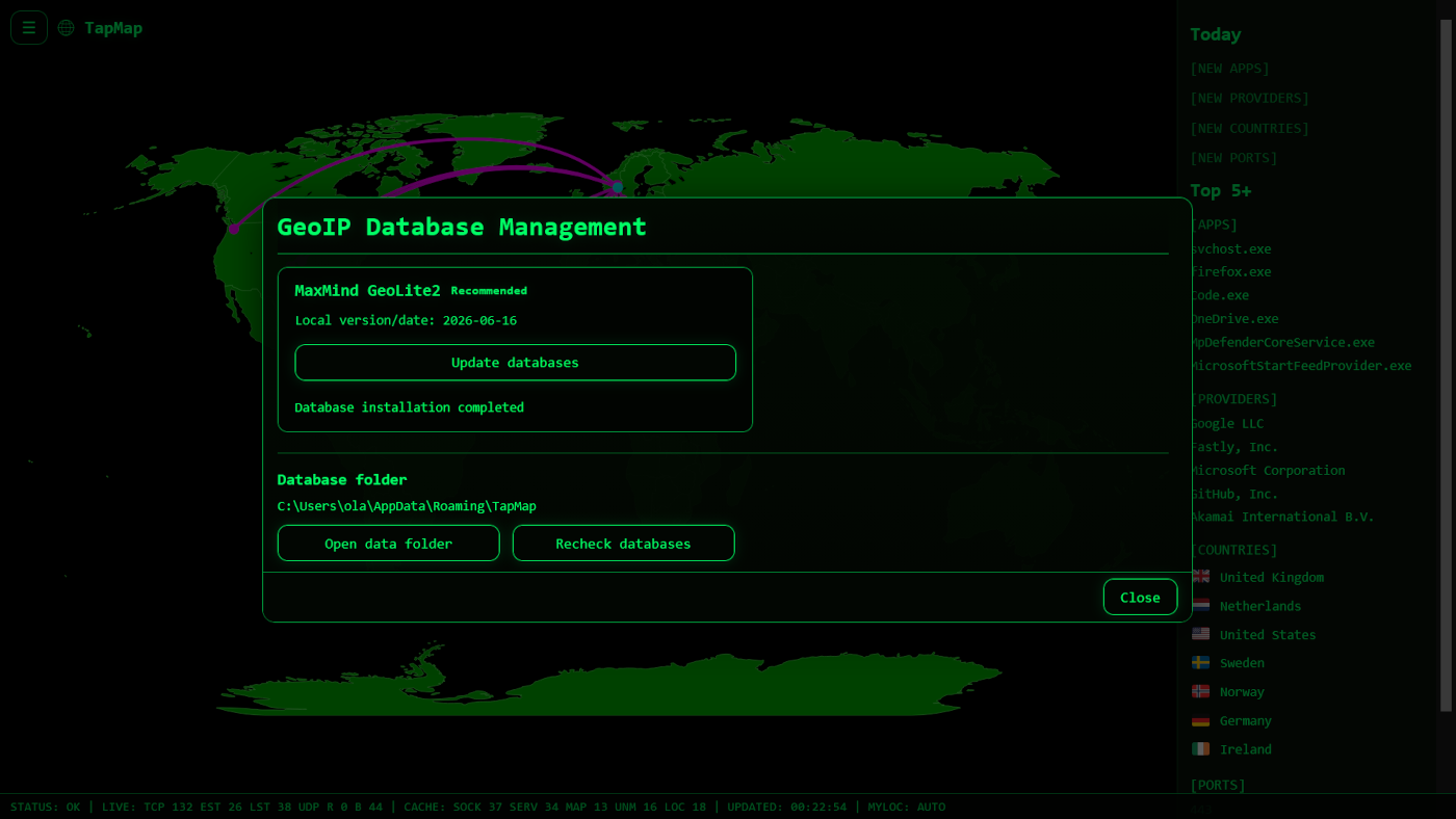 GeoIP Database Management